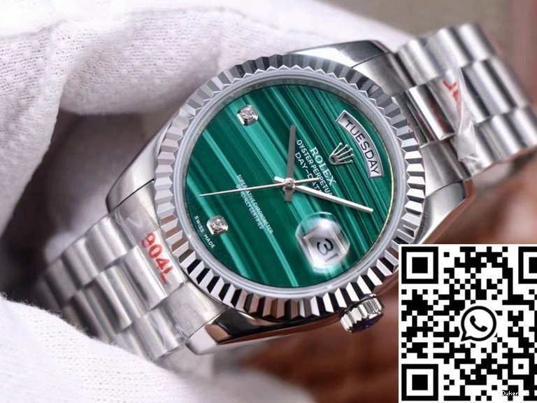 Malachite Green Date Dial Day 18038 Rolex President Diamond 0206